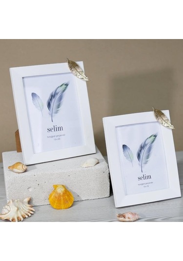 Crearthome 13x18 Yapraklı Çerçeve Beyaz Altın Scrv 124bya84rs