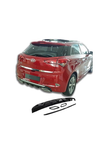 Hyundai İ20 Difüzör Parlak Siyah Egzoz Görünüm 2014 2015 2016 2017 2018 Arka-difizör-bodykit-ek