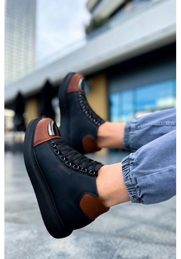 Ch267 Gst Roma Mirror Erkek Bot Sıyah/taba Renkli