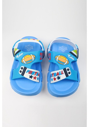 Günlük Unisex Çocuk Sandalet Esnek Kaymaz Taban Yazlık Ev Okul Kreş Ayakkabı Ps940-ps955 Mavi