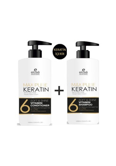 Elose Keratin Şampuan 1000 ML+SAÇ Kremi 1000 ML