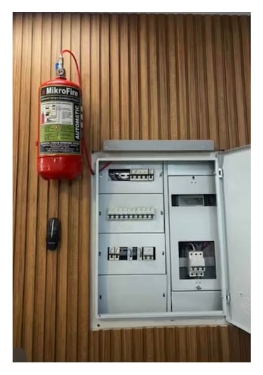 Santral 6 Kg Fm200 Otomatik Pano Söndürme Sistemi Yangın Tüpü Elektrik Panoları Ve Özel Alanlar