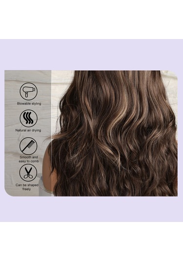 Uzun Kıvırcık Kahverengi Saç Peruk Doğal Ve Hacimli Dalgalı Bukleler Saçaklı Kadın Pe Isıya Dayanıklı Peruk Kaynak Çıtçıt 58638773