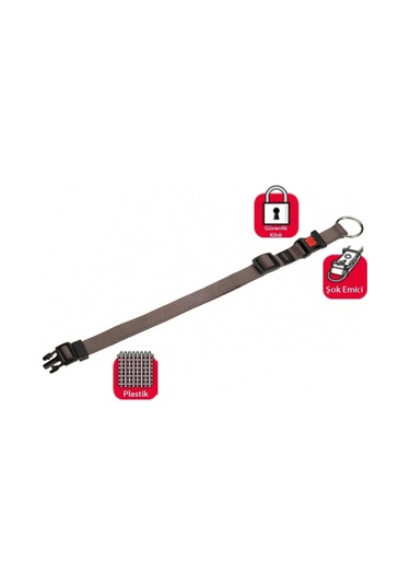 Karlie Kilitli Boyun Tasması S 30-45cm Gri