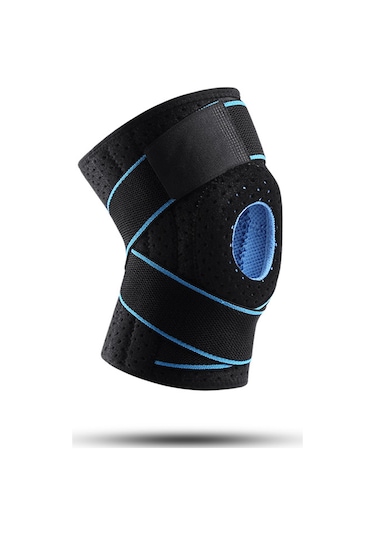 Wezone Neopren Ve Silikon Malzemeli Soğutucu Spor Dizlik - Koşu, Basketbol, Bisiklet İçin Mavi Mavi