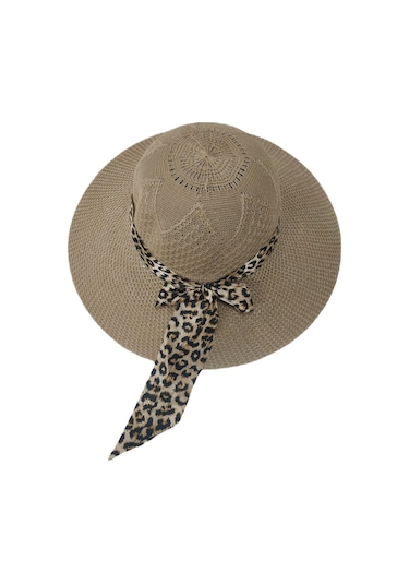 Londonstore Plaj Şapka Leopar Desen Kahverengi Leopar
