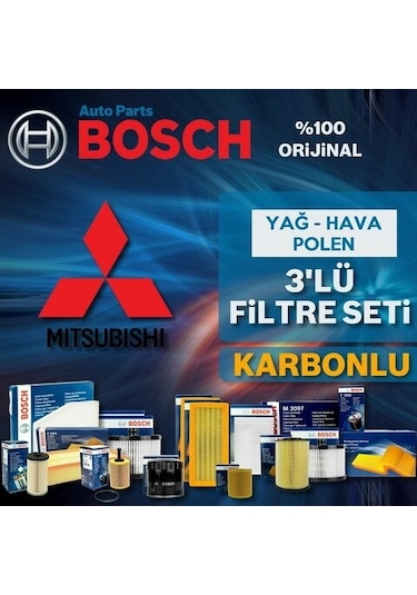 Mitsubishi Lancer 1.6 Bosch  Filtre Bakım Seti 2004-2008