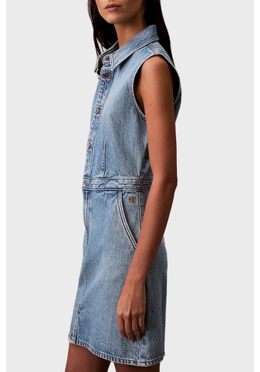 Calvin Klein Bayan Elbise Lv047b074g Rjk Açık Mavi Açık Mavi