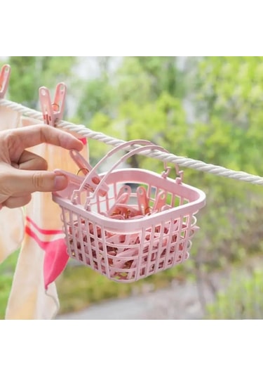 Mavi-giysi Mandalları Çamaşırlar İçin 30pcs Rüzgar Geçirmez Ev Çamaşır Pimleri Sepetli Klipler Çamaşır İpi Mandalları İç Giyim Sutyen Şapka Çantaları