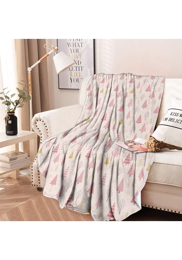 Noel Desenli 47 İnç Yuvarlak Flanel Battaniye, Yetişkin Ve Çocuk İçin, Yumuşak, Rahat Ve Hafif Noel Ağacı Altın