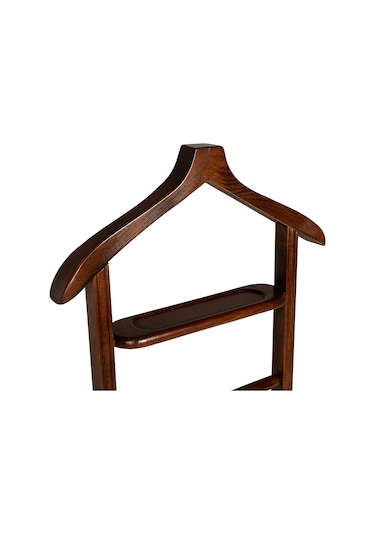 Tek Tepeli Dilsiz Uşak Koyu Kahverengi Masif Ahşap Palto Ceket Kahverengi