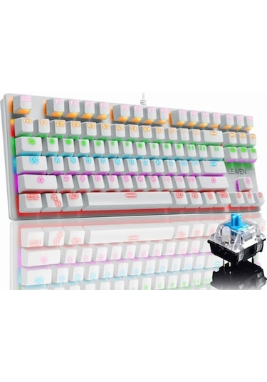 K550 Mavi Switch Kablolu Mekanik Klavye-87 Tuş-hotswap-switch li