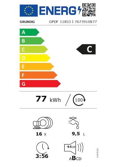 Grundig GPDF 11853 I 6 Programlı 16 Kişilik Bulaşık Makinesi
