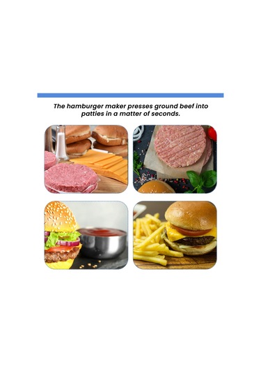 Sointeresting Hamburger Yapıcı Burger Pres Kalıbı Sebze Sığır Eti Pounder Mutfak Kalıbı El Sanatları Beyaz