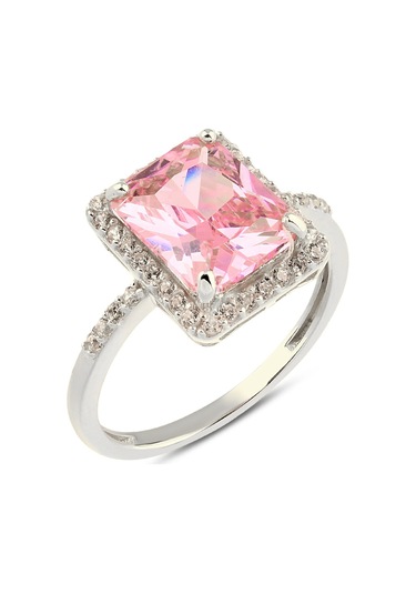 14 Ayar Altın Tektaş Pembe Topaz Yüzük, Zarif Doğum Taşı Hediyesi 14 Ayar Altın