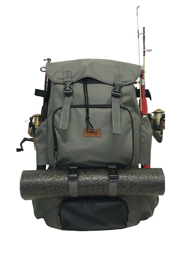 Termal Alt Bölmeli Gri Olta Sabıtlemeli Kamp Ve Balıkçı Çantası Gri