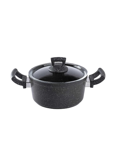 Tantitoni Gri Granit 8 Parça Tencere Seti Gri Siyah