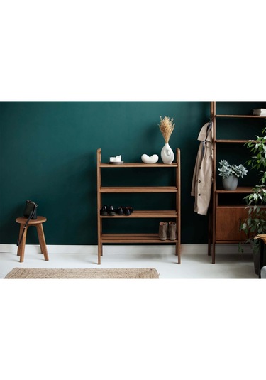 Woodesk Faro, Ahşap, Ayakkabılık Ve Raf Sistemi, Ceviz Renk Ceviz