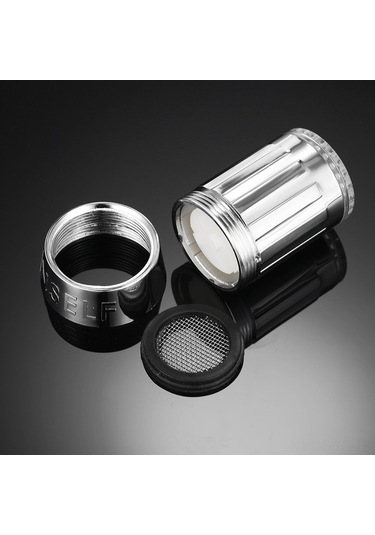 Pazly 7 Renkli Led Musluk Işığı - Su Basıncıyla Çalışan, Abs Malzeme, Banyo & Mutfak İçin Led Musluk Işığı Diğer