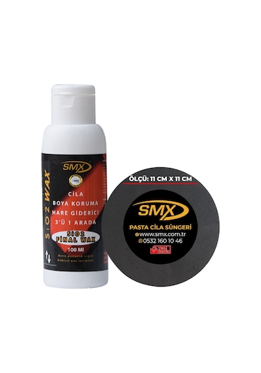 3'ü 1 Arada Cila Boya Koruma Hare Giderici 100 ml+Cila Süngeri