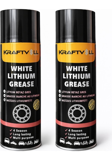 Kraftvoll Yüksek Performanslı Uzun Süre Koruma Sağlayan Beyaz Gres 400 ML + 2 li Set