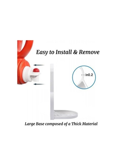 Lemestar Beyaz Plastik Çamaşır Deterjan Kapak Tutucu - Dökülmeyi Engeller, 2 Adet Beyaz