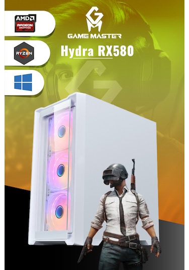 Game Master Hydra RX580 R5-5500 16 GB 512 GB M2 SSD RX580 8 GB Free Dos Masaüstü Oyuncu Bilgisayarı