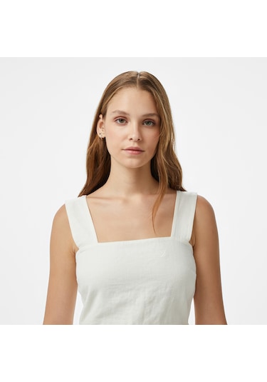 Nautica Kadın Beyaz Regular Fit Elbise Düz 55d318t Beyaz