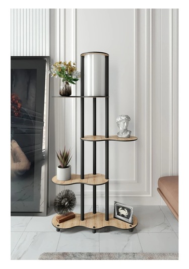 Ravilo Travers Raflı Lambader Meşe