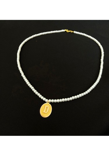 Nezihhan 14 Ayar 0.45 Gram D Harfli İncili Kolye