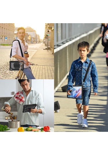 Huawei Matepad Se 11 2024 İçin Tablet Kılıfı Silikon + Pc Kickstand Omuz Askısı İle Darbeye Dayanıklı Kapak