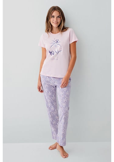 Rolypoly Kadın Pembe Pijama Takım Pembe