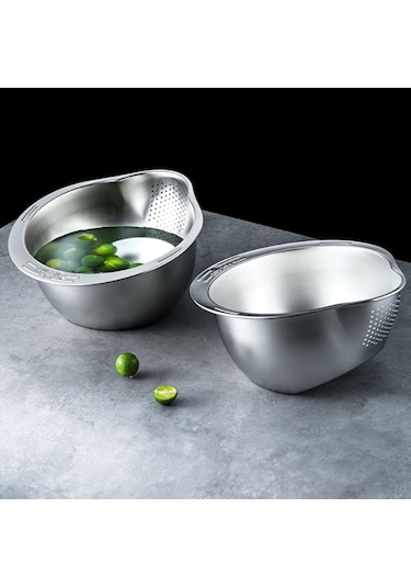 Periboia Paslanmaz Çelik Pirinç Süzgeci Karışık Renkli