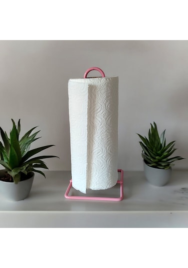 Havlu Peçetelik , Pembe Renk Rulo Peçetelik , Metal Masa Tezgah
