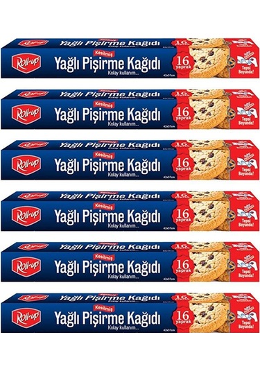 Roll-Up Yağlı Pişirme Kağıdı 6 Paket 16 Yaprak
