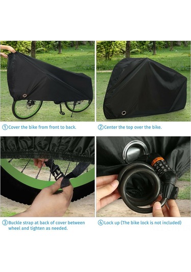 Ranyeek Su Geçirmez Bisiklet Örtüsü - Kilit Delikli, Uv Koruma, 29"e Kadar Uyumlu Kamuflaj Kırmızı