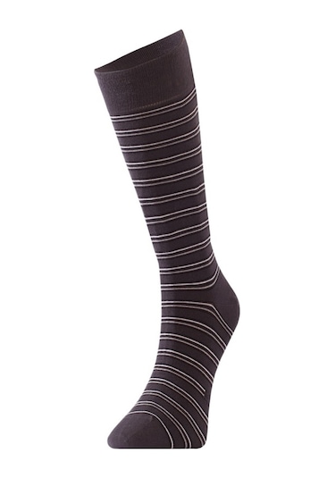 The Don Antrasit Asorti Çizgili Bambu Erkek Çorap Antrasit