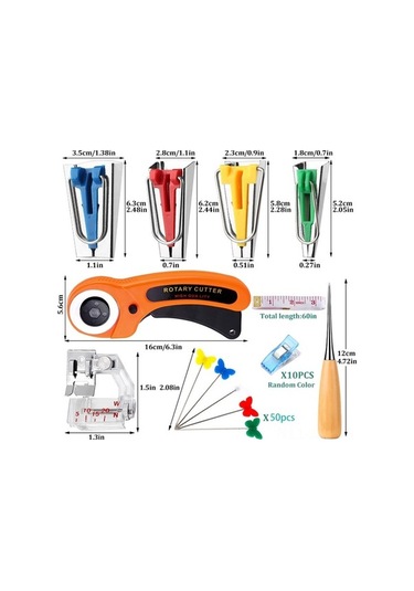 Carrier- Practical Tools, "62 Parça Dikiş Şerit Yapma Seti -