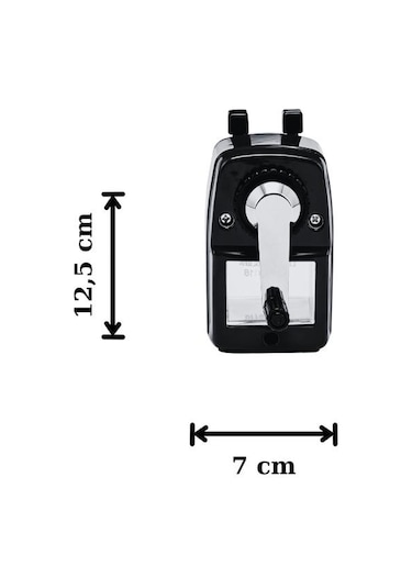 Mas 6732 Masa Tipi Büyük Kollu Kalemtraş - Siyah