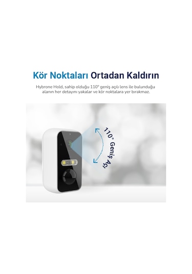 Hybrone Hold İç Ve Dış Ortam Bataryalı Wi-fi Akıllı Kamera