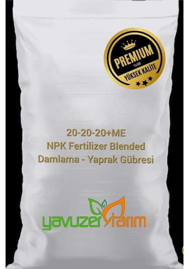 20 20 20 Te Npk + Micro Besin Yaprak Ve Damlama Gübresi 2,5 Kg
