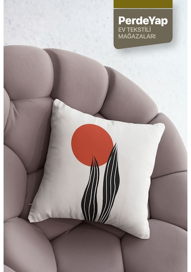 Hayali Gerçeküstü Çiçekler Desenli 4'lü Kırlent Kılıfı