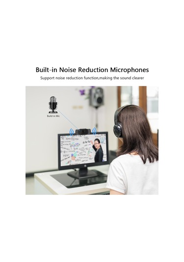 Skycity 1080p Hd Usb Webcam Mikrofonlu - Hızlı Kurulum, Gürültü Azaltma, 90 Görüş Açısı - Online Öğretim, Konferans, Canlı Yayın İçin