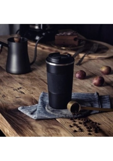 Kişiye Özel Çift Katmanlı Paslanmaz Çelik 500 ML Kupa Araç Kahve