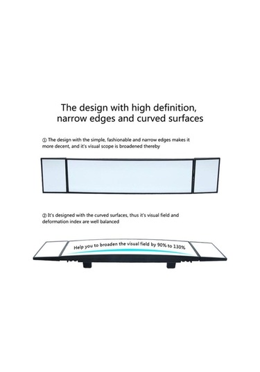 Wondernest Shunwei Büyük Araba 3 Katlı Eğri Yüzey Ters Geniş Açı Ayarlanabilir Kör Nokta Retroreflektör Dikiz Aynası