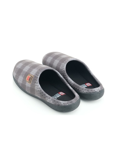 Gezer Erkek Kışlık Rahat Taban Ev Bahçe Terlik Gri