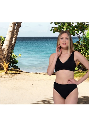 Shopiolog Kadın Düz Kruvaze Bikini
