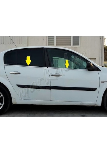 Markadan Renault Megane 2 Sedan Krom Cam Çıtası 2004-2010 4 Parça
