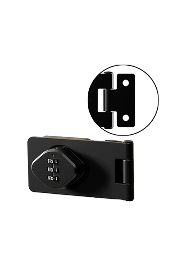 Homyl Dolap Kapı Kilidi Vidalı Çekmece Ahır Siyah-3,5-inç
