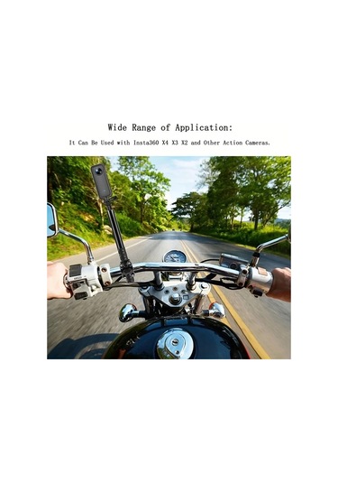 Xuweiwei Suit Aluminyum Alaşımlı Motor Bisiklet Gopro Hero 12 11 Djı Insta360 X4 X3 X2 Aksiyon Kamera Askılık Monopod -